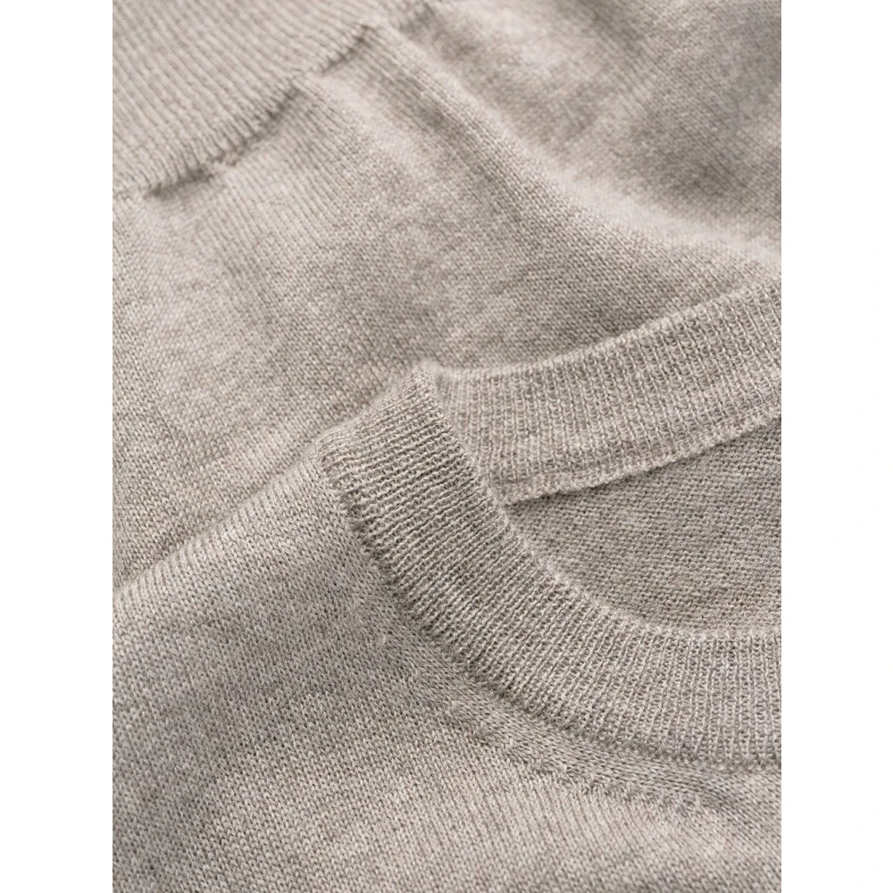 Canali Wollen Jersey Trui Gray Heren