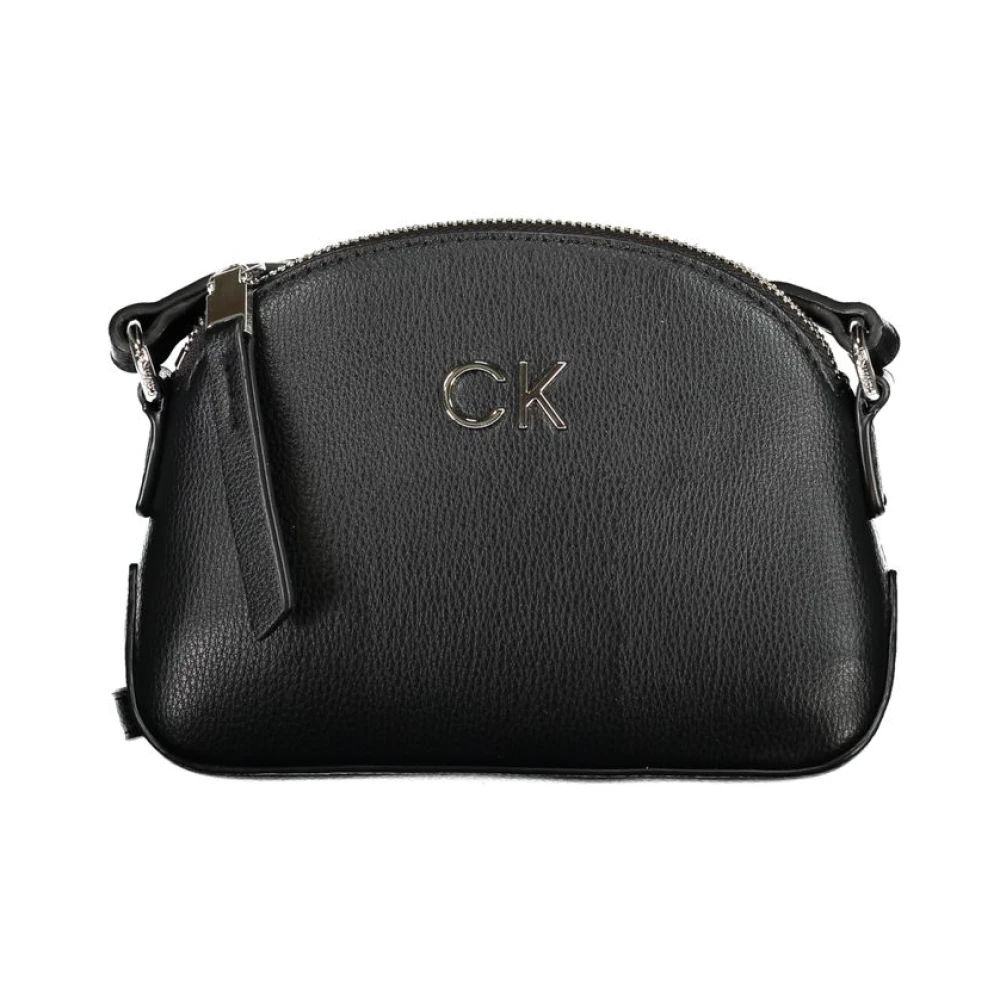 Calvin Klein Zwarte polyethyleen schoudertas met verstelbare band Black Dames