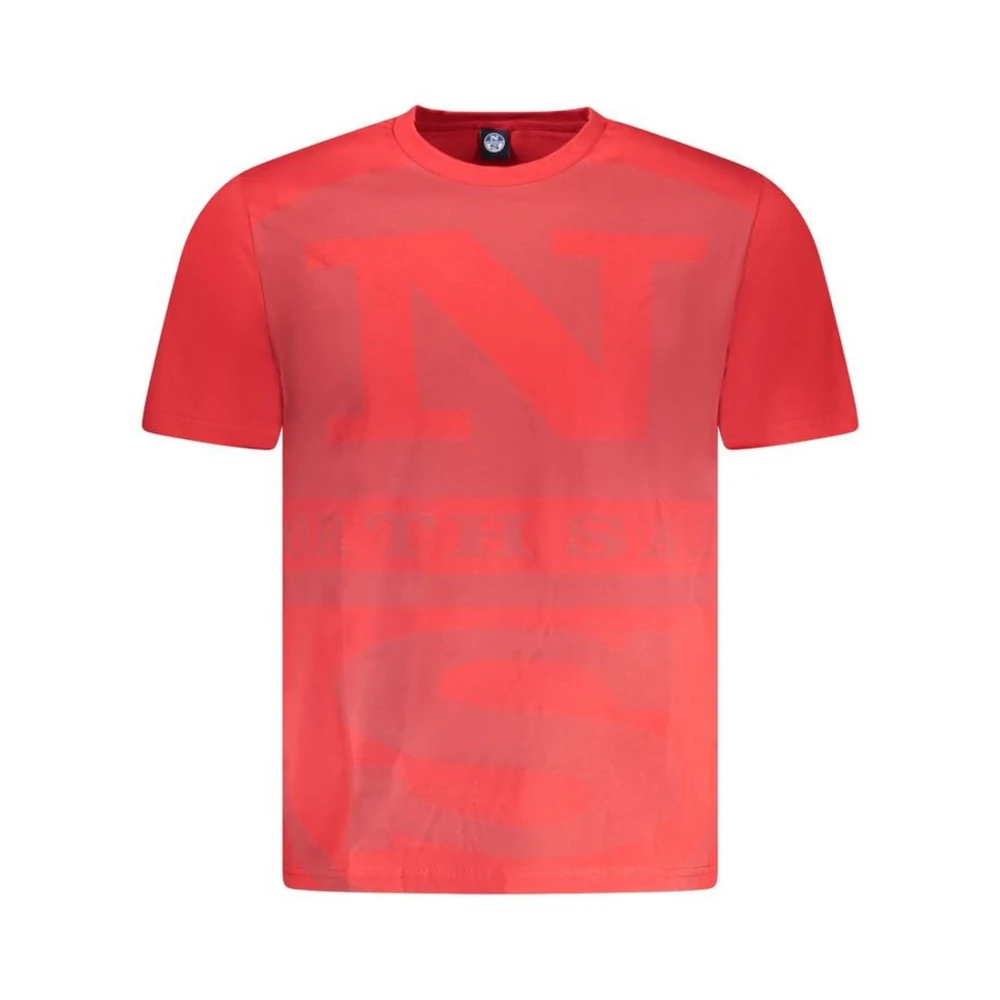 North Sails Rode Katoenen Crewneck T-Shirt Red Heren