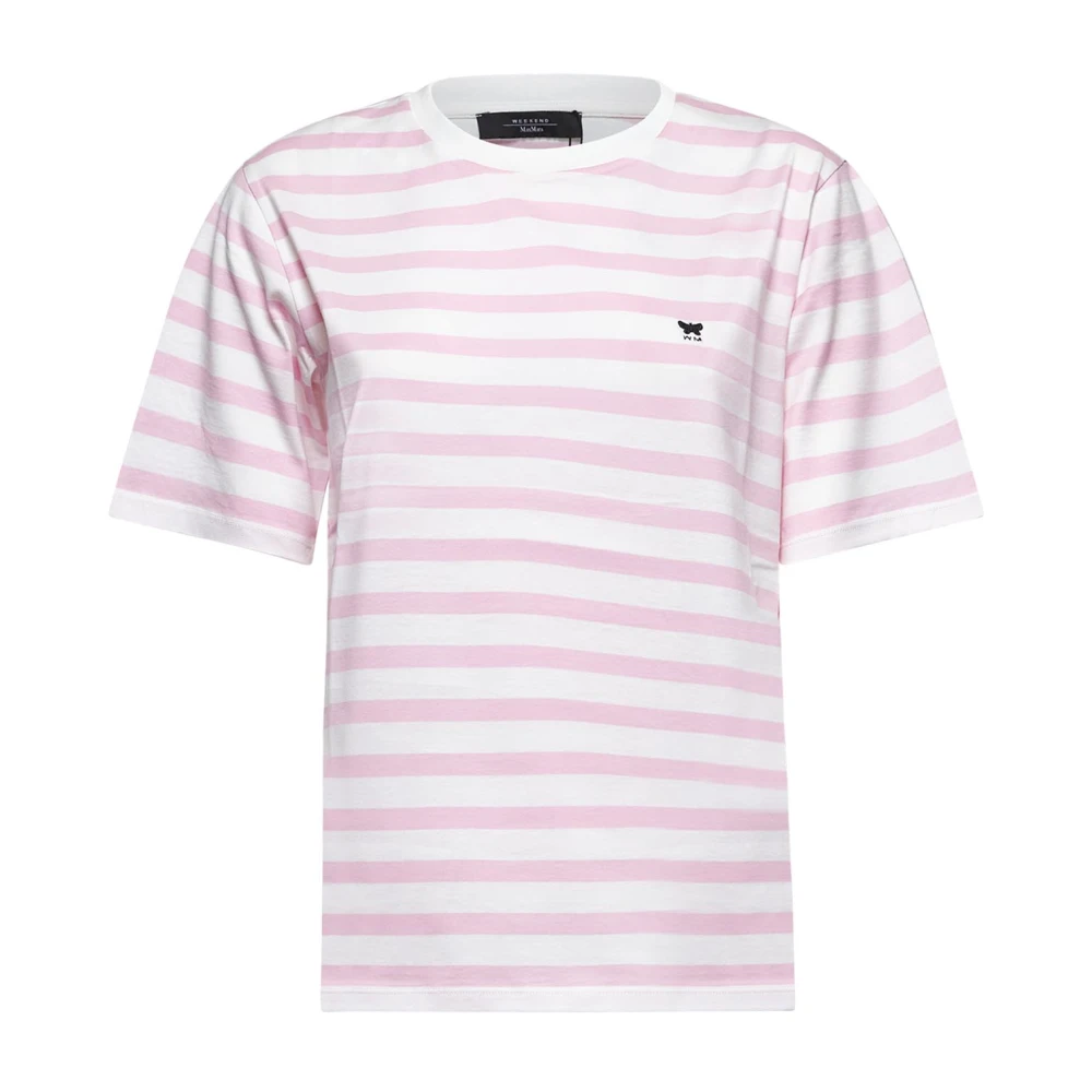 Max Mara Weekend Roze T-shirts en Polos met Logoprint Pink Dames