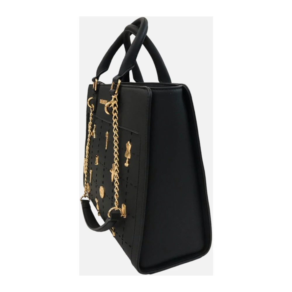 Love Moschino Zwarte Schoudertas met Kettinghandvat Black Dames