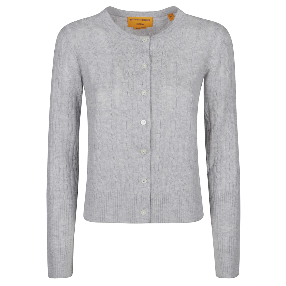 Guest In Residence Gezellige Kabel Gebreide Vest Gray Dames