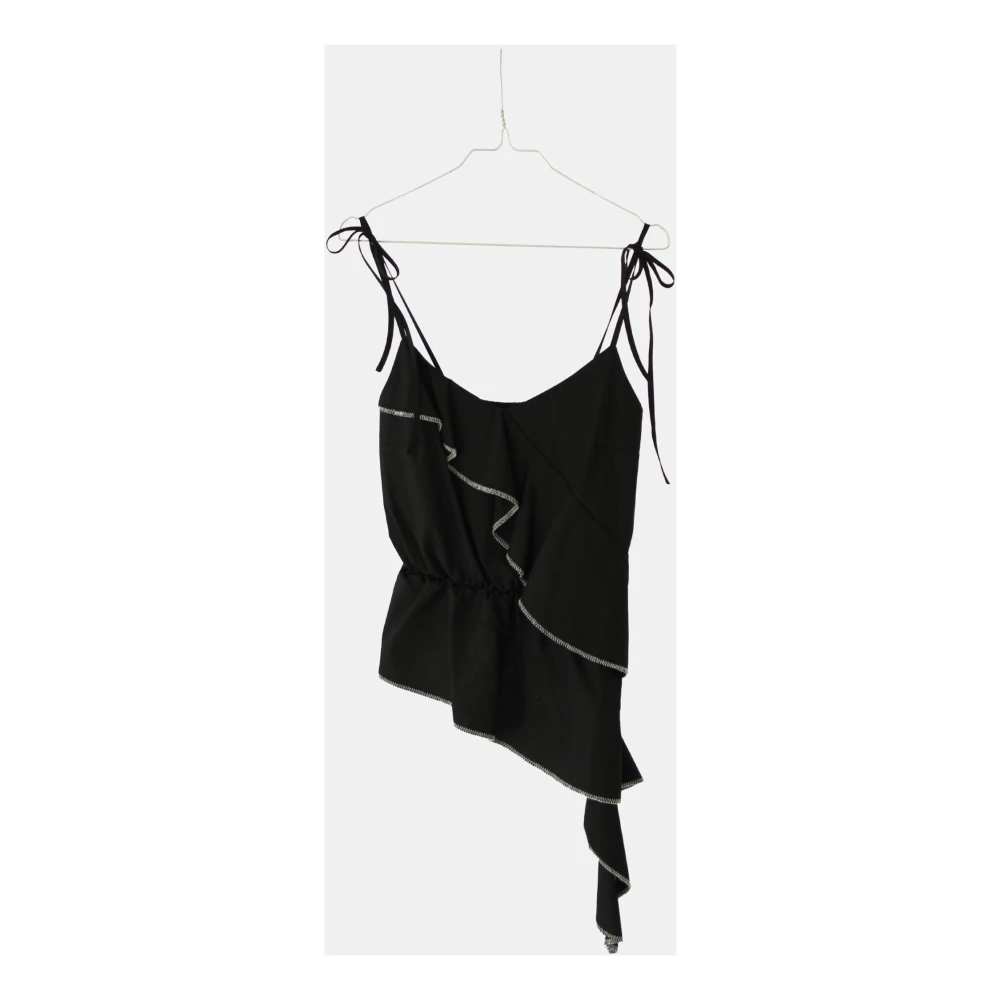 Designers Remix Claire Flare Top Black Dames