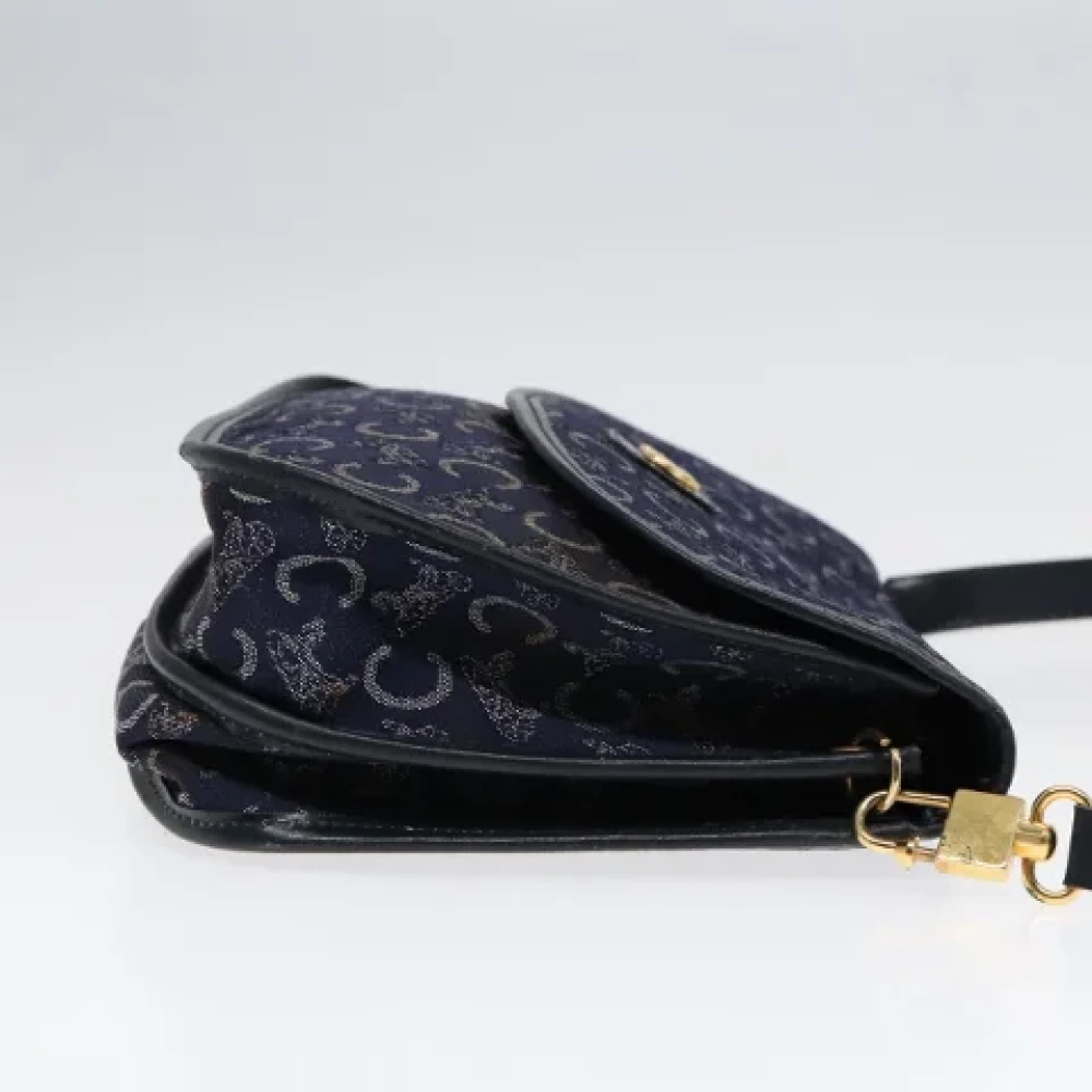 Celine Vintage Pre-owned Canvas shoulder-bags Blue Dames