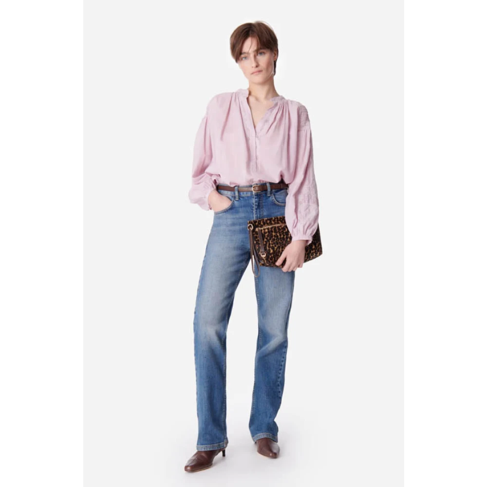 Vanessa Bruno Romantische Blush Blouse met Kantdetails Pink Dames