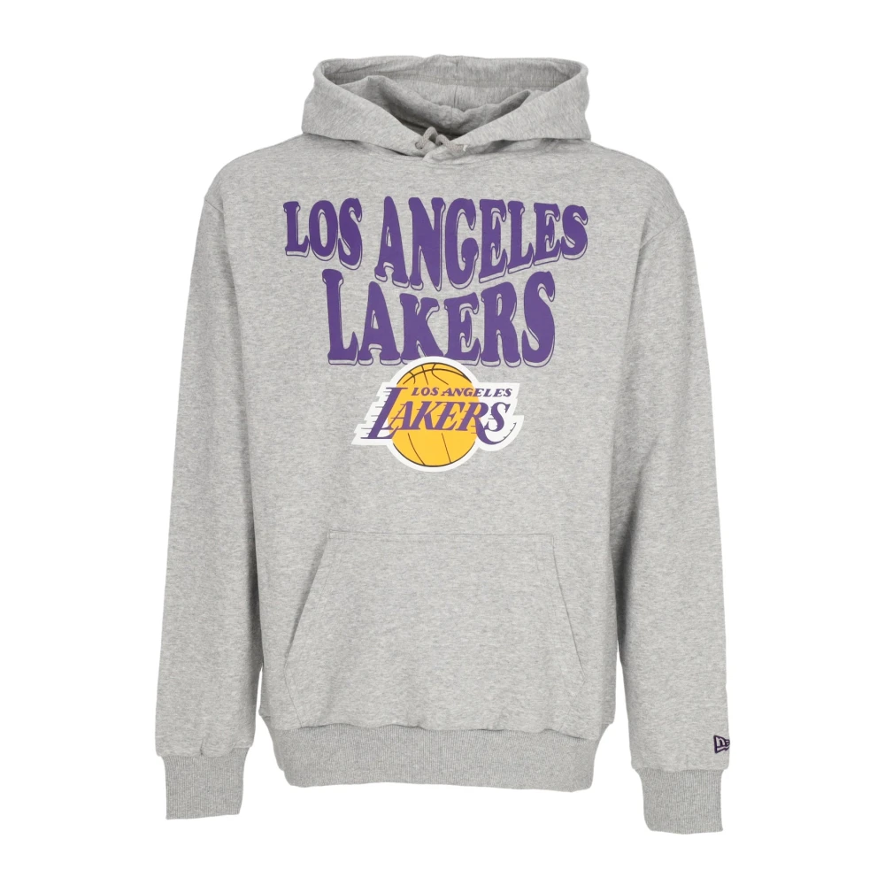 New era NBA Script Oversize Hoodie Los Angeles Lakers Gray Heren