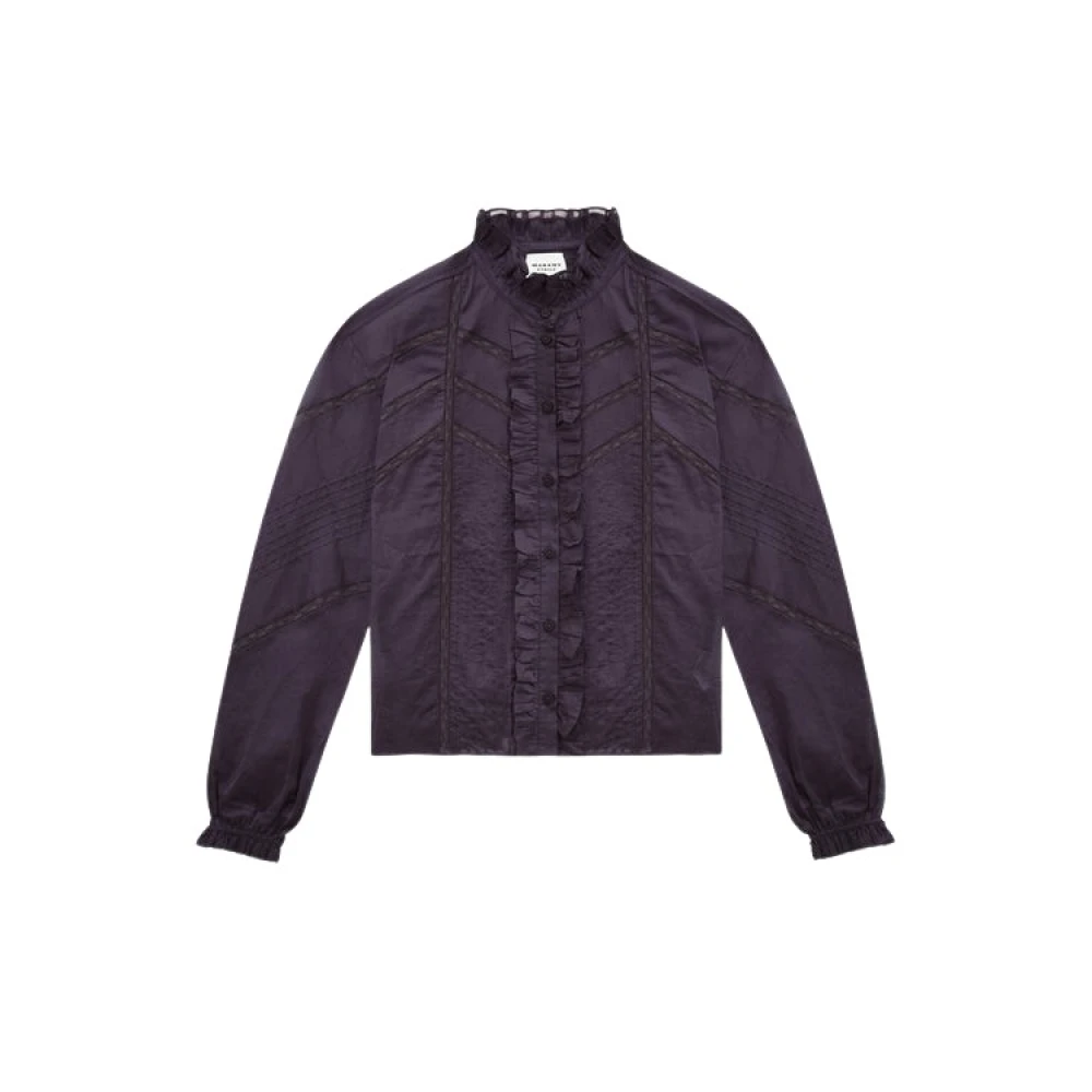 Isabel Marant Étoile Ruche Katoenen Blouse Purple Dames