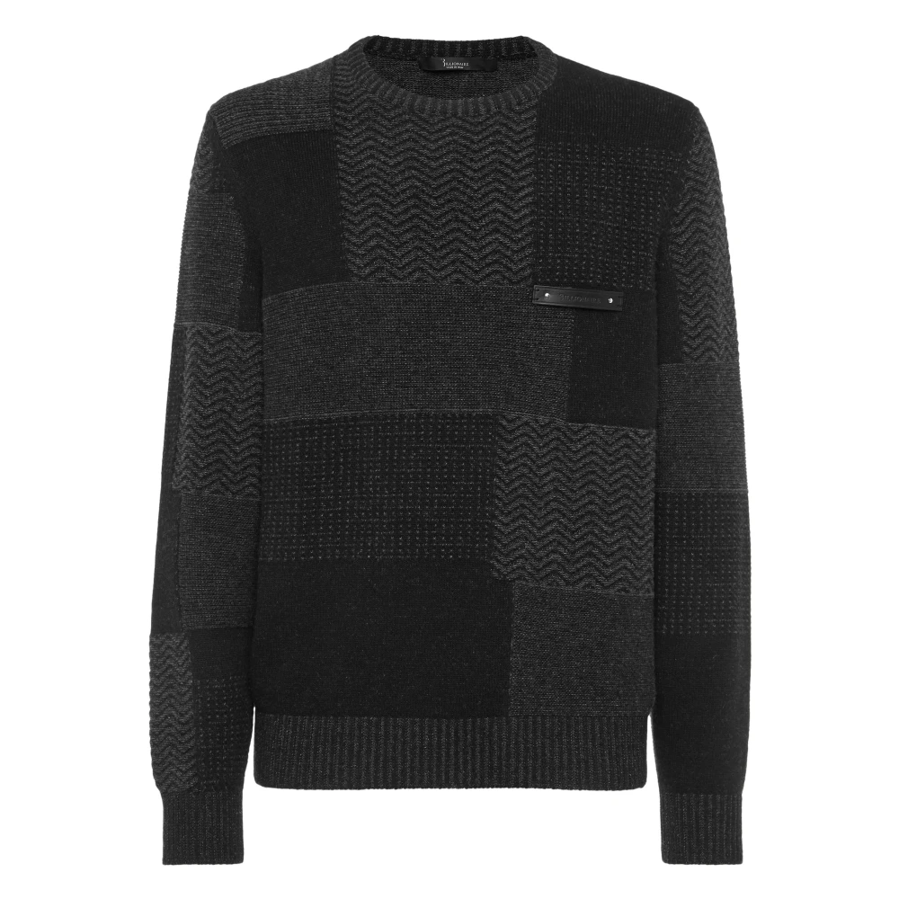 Billionaire Mannelijk Zwart Pullover Ronde Hals Crest