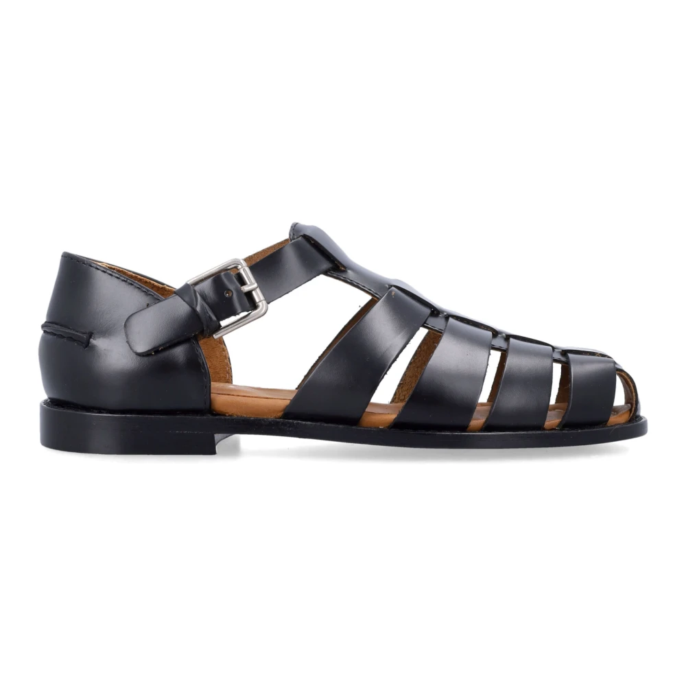 Sebago Women's Black Flat Sandals, 4 1/2 Uk, Gurkha Tale Cage Sandal