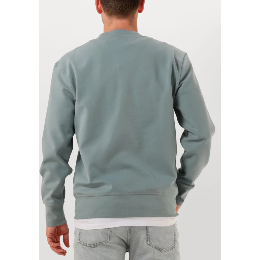 Calvin Klein Grijze Interlock Crew Neck Sweater Gray Heren