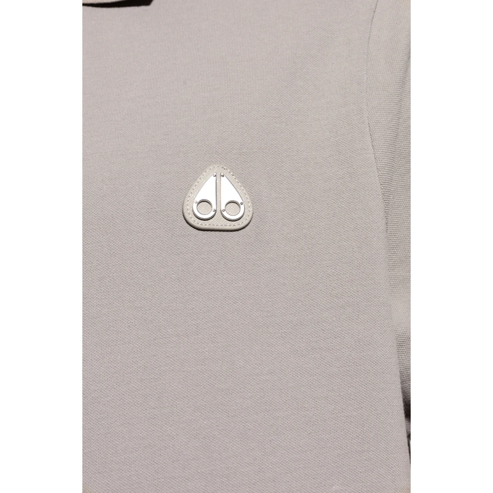 Moose Knuckles Polo met logopatch Gray Heren