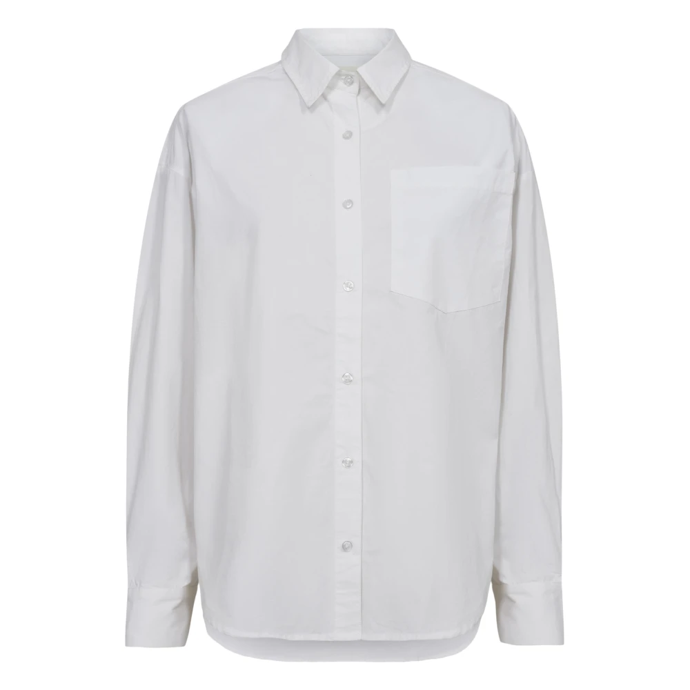 Designers Remix Witte shirt met gewatteerde schouders White Dames