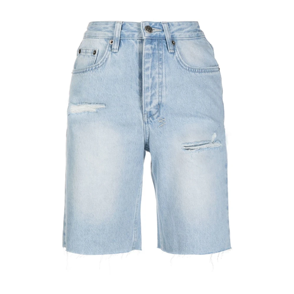 Ksubi Blauwe Katoenen Relaxed Fit Shorts Blue Dames