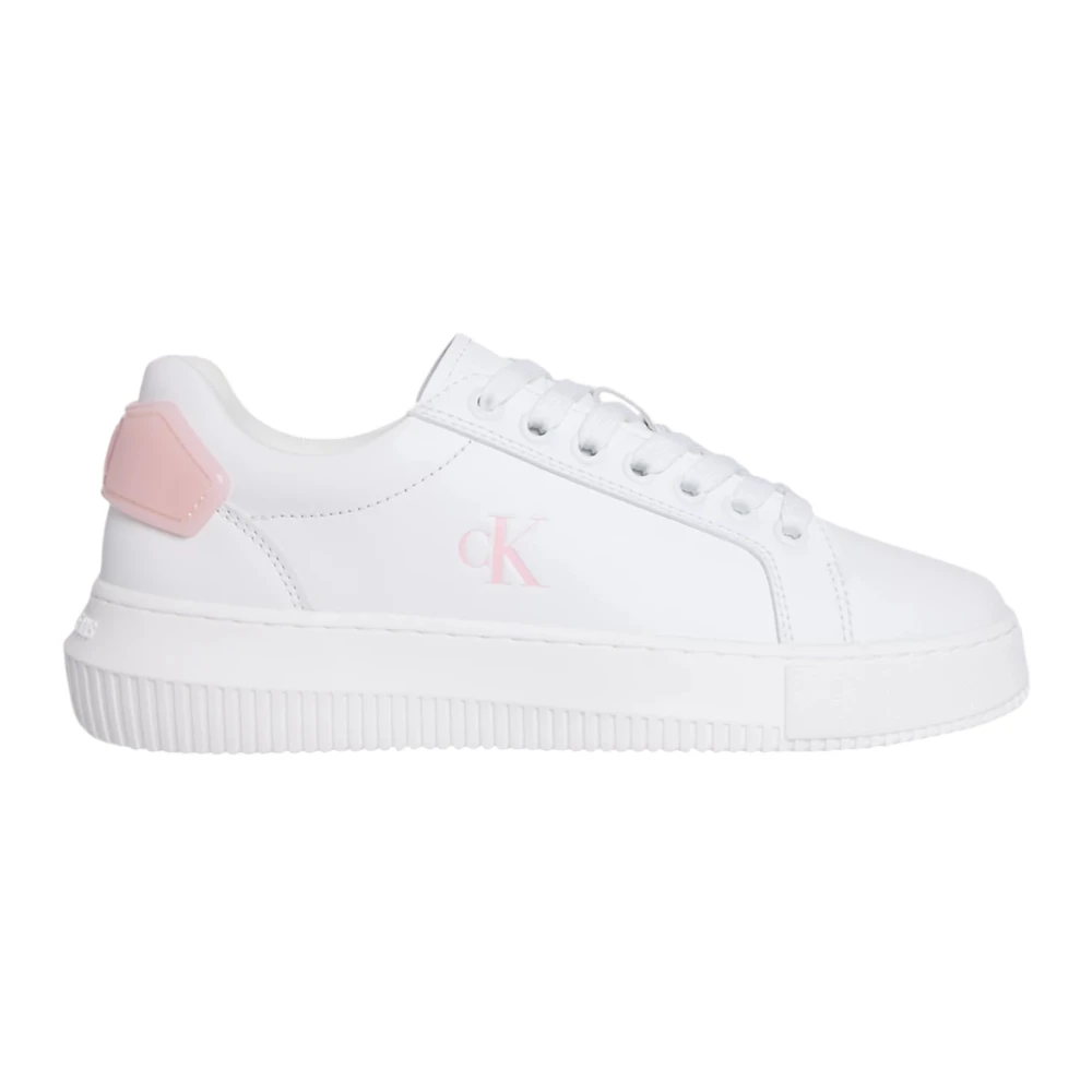 Calvin Klein Jeans Women's White Sneaker Pelle