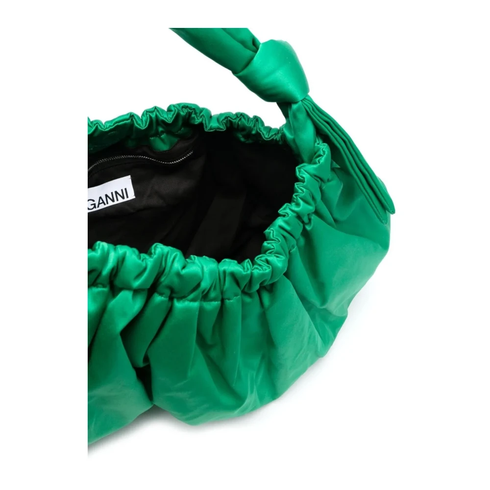 Ganni Grote Hobo Schoudertas Green Dames