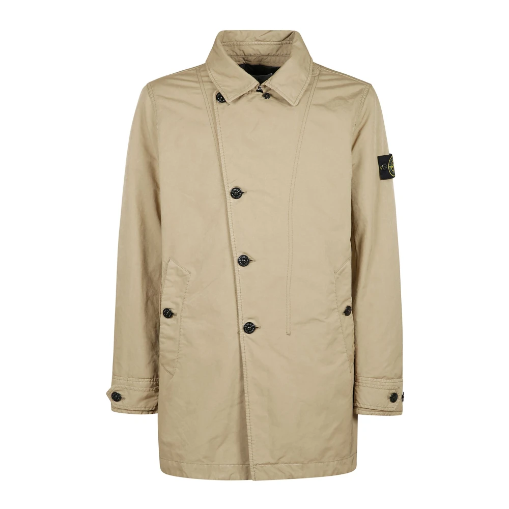 Stone Island Stijlvolle Winterjas Beige Heren