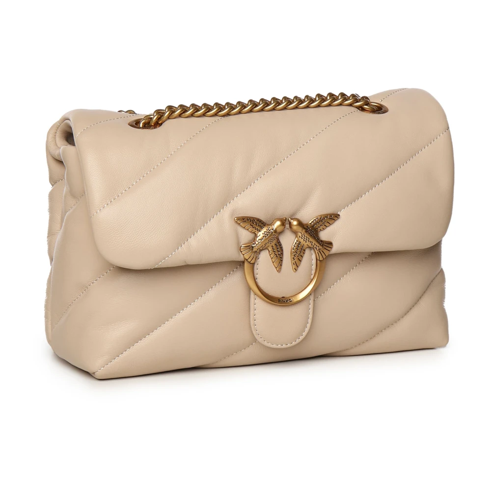 pinko Love Bag Puff in zacht nappaleer Beige Dames