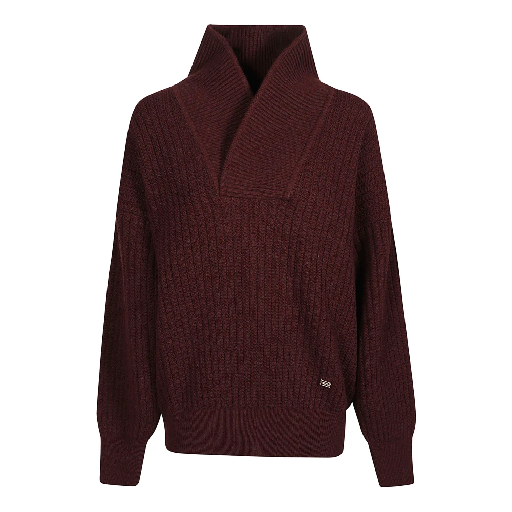Victoria Beckham Gezellige Shawl Neck Sweater Red Dames