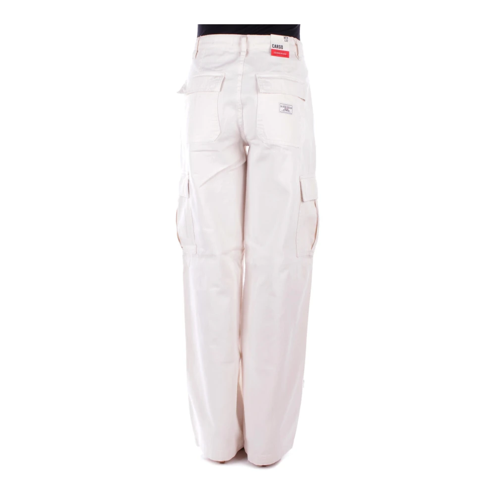 Guess Witte broek met logo White Dames