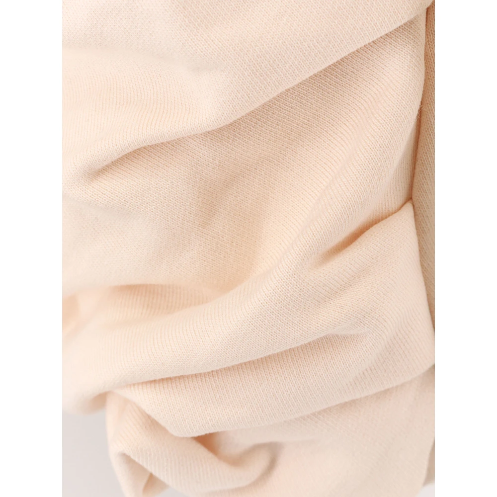 Dries Van Noten Katoenen sweatshirt met gevoerde capuchon Beige Dames