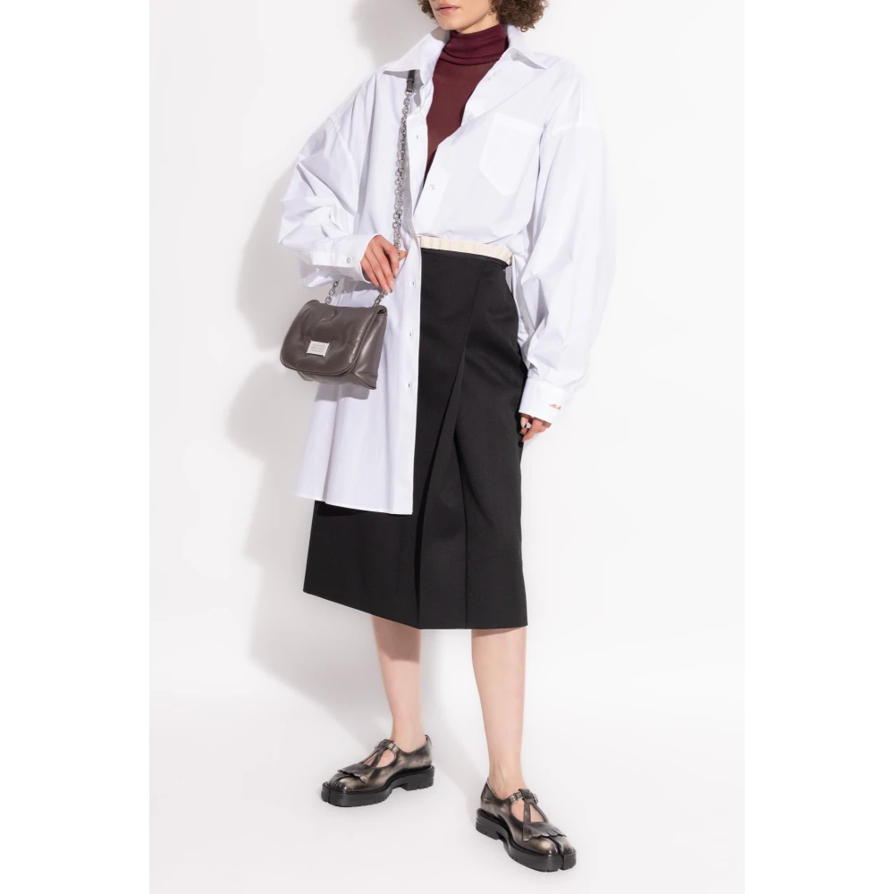 Maison Margiela Wollen Rok Black Dames