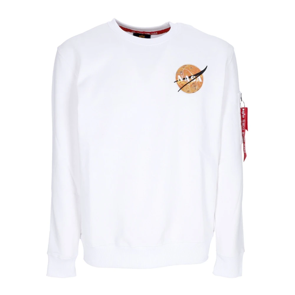 Alpha industries Nasa Davinci Wit Crewneck Sweatshirt White Heren