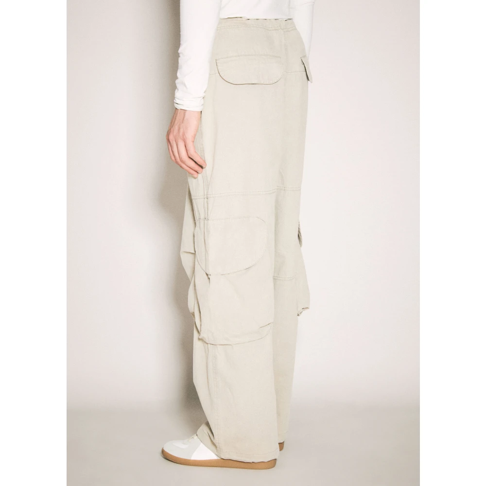 Entire Studios Canvas Cargo Broek met Trekkoord Taille Gray Heren