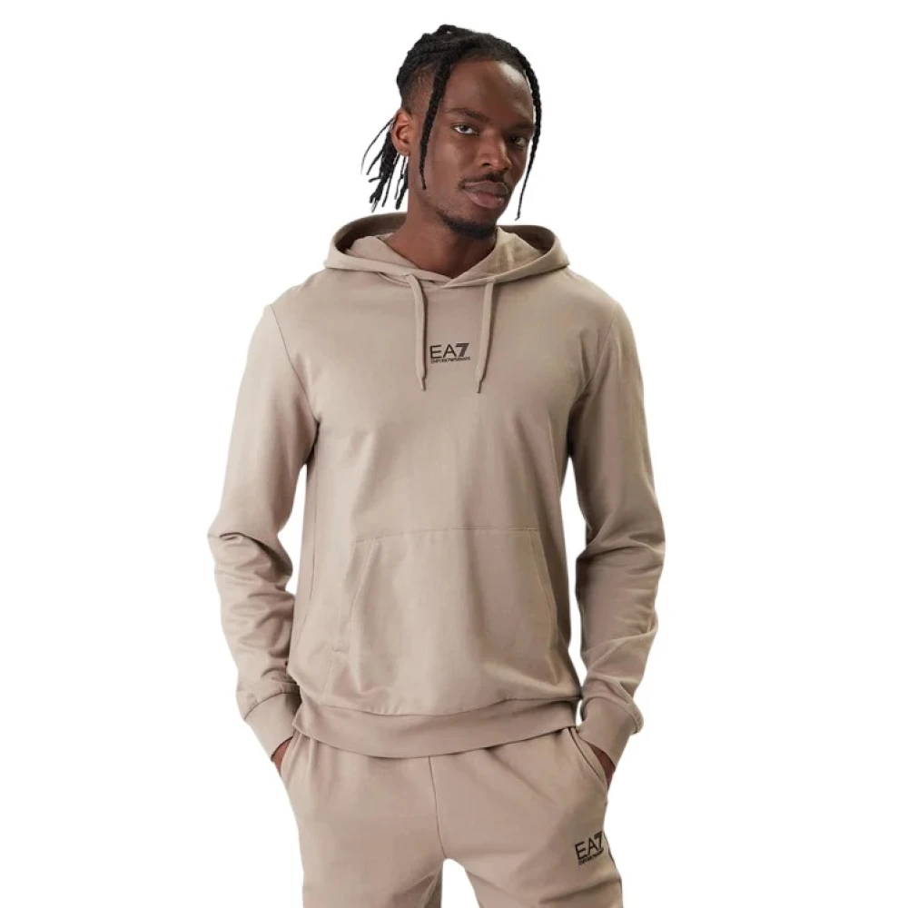 Emporio Armani Ea7 Herren Beige Sweatshirts & Hoodies, Sgröße: