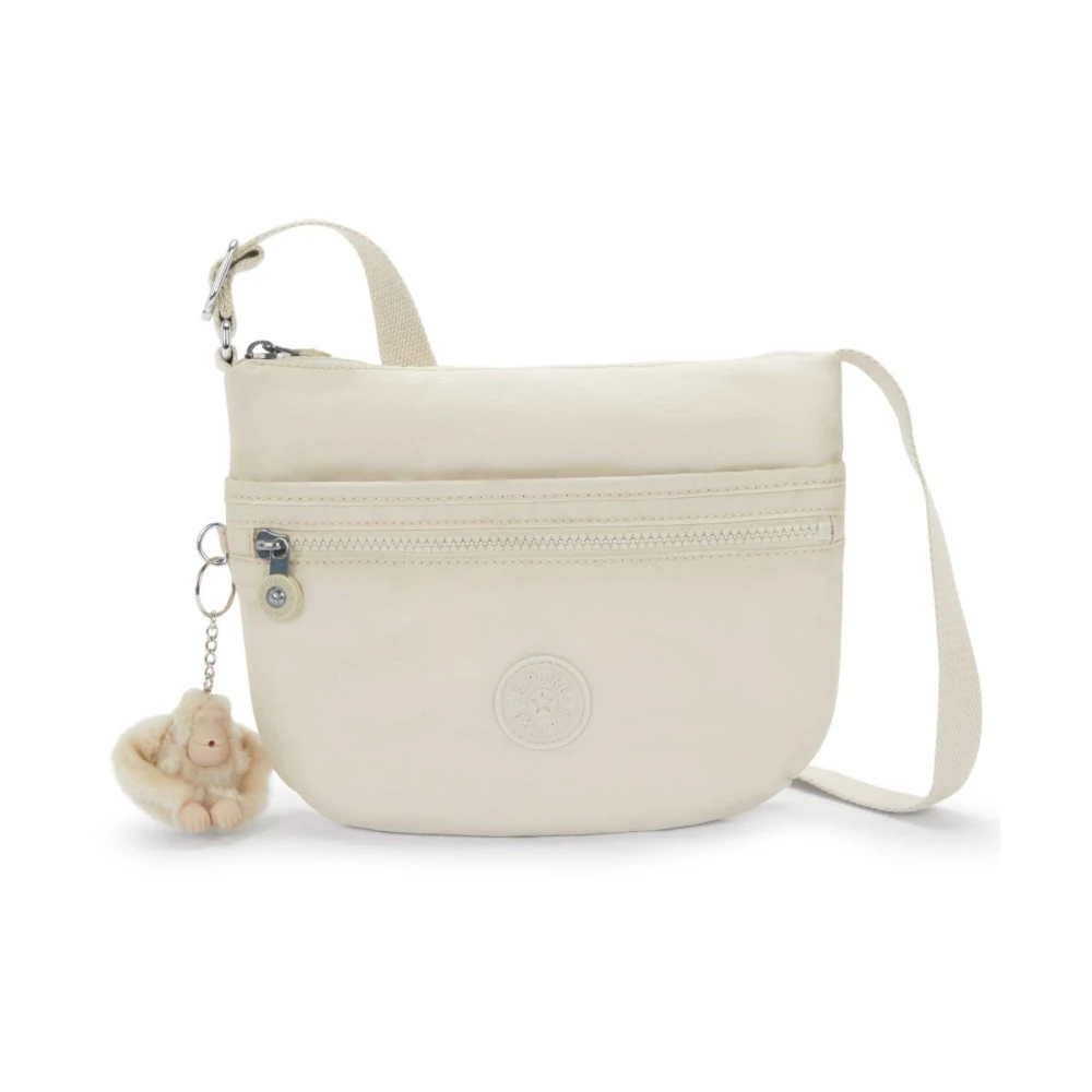 Kipling Compacte Crossbody Tas met Meerdere Zakken Beige Unisex