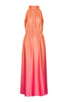 Elegant Orange/Rosa Gradient Klänning