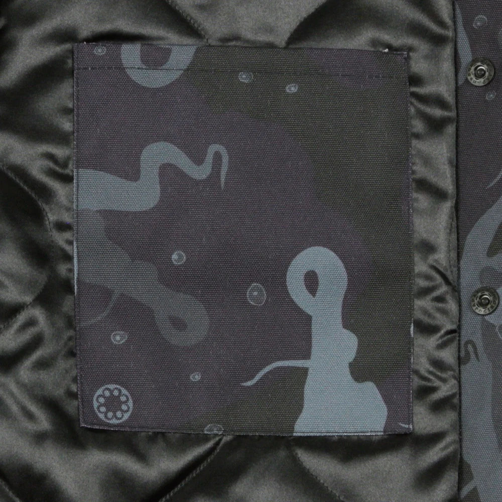 Octopus Camo Varsity Bomber Jacket Zwart Multicolor Heren