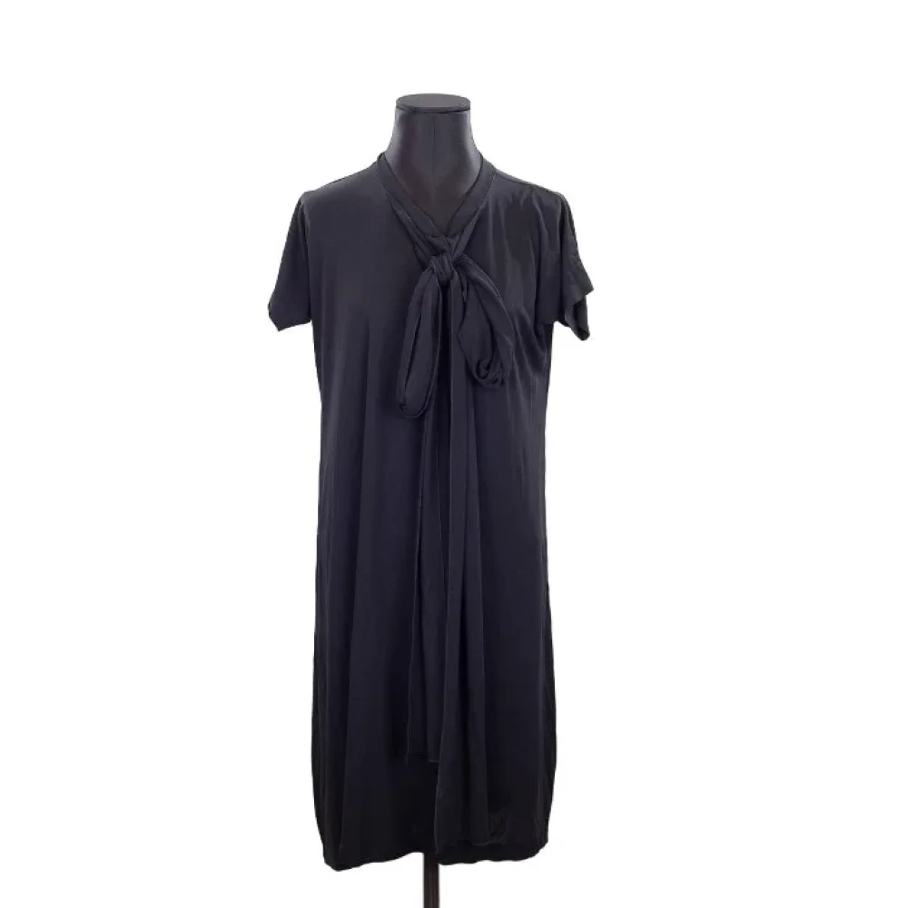 Yves Saint Laurent Vintage Pre-owned Polyester dresses Black Dames