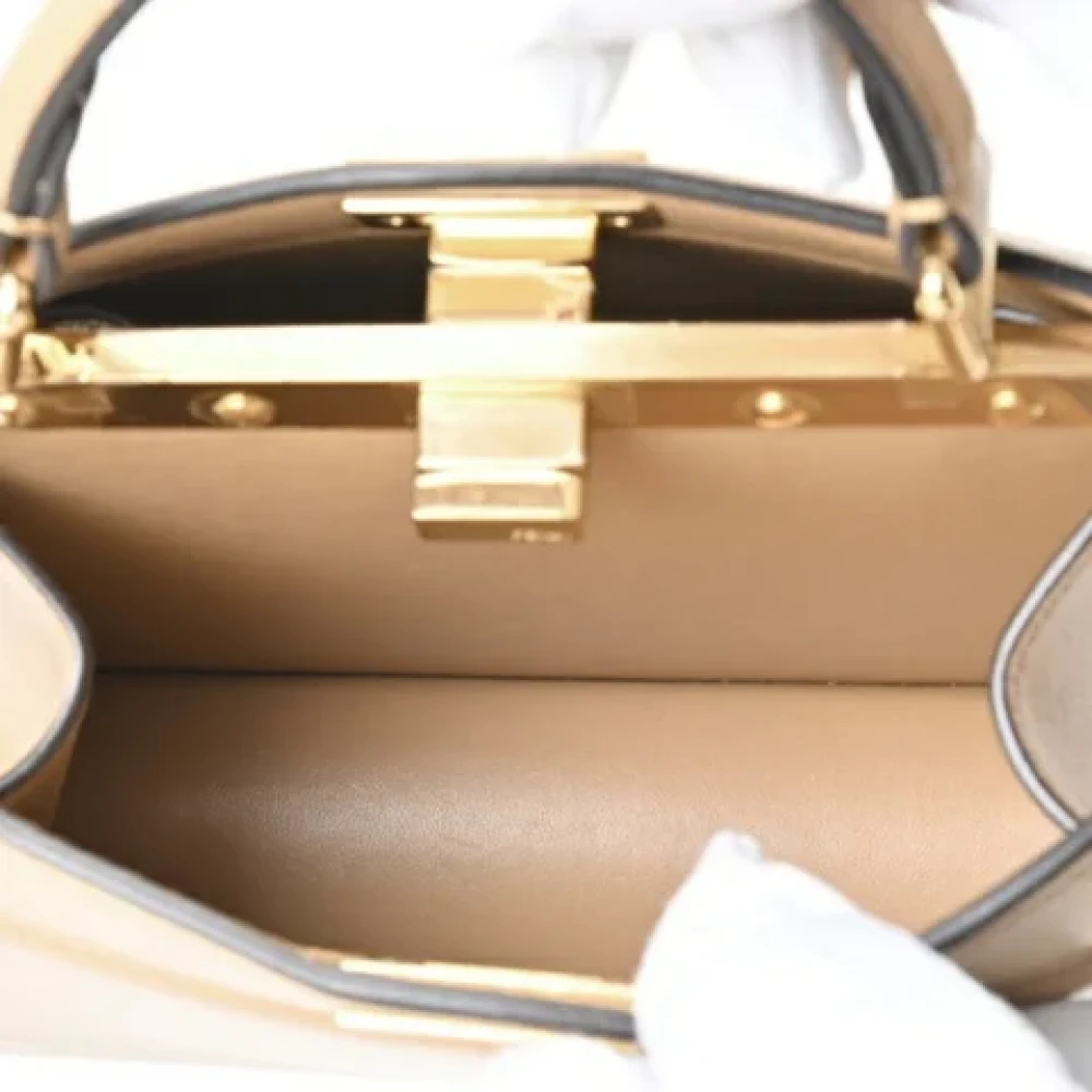 Fendi Vintage Pre-owned Canvas fendi-bags Beige Dames