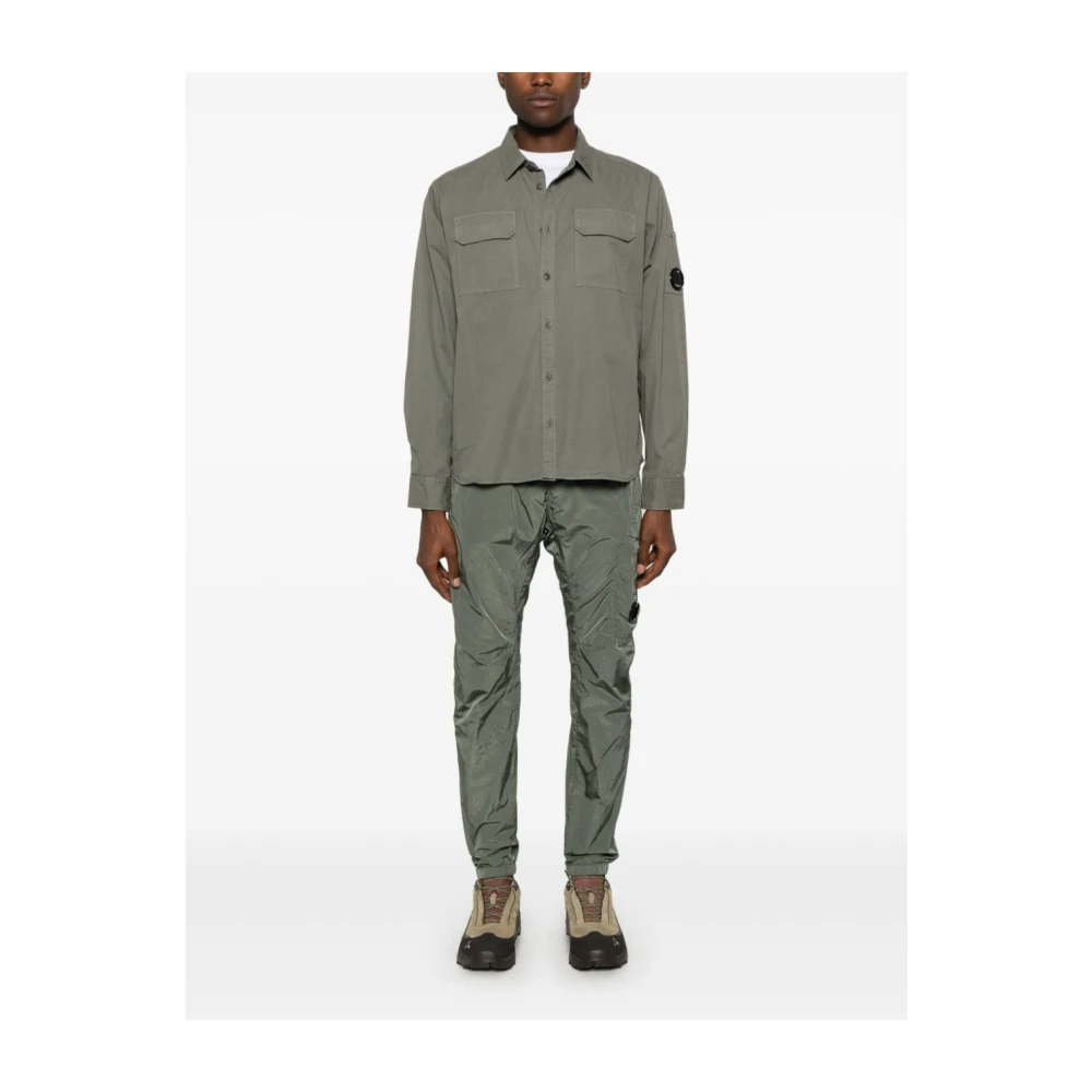 C.P. Company Lens Shirt voor Mannen Gray Heren