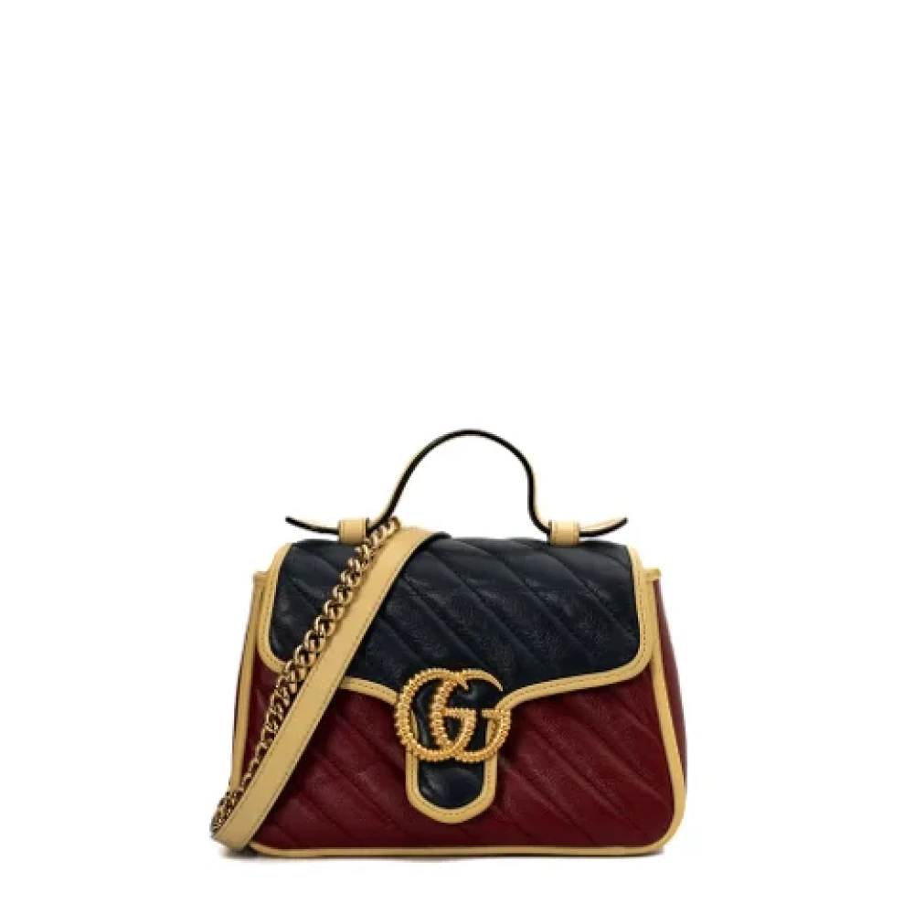 Gucci Vintage Pre-owned Leather gucci-bags Blue Dames