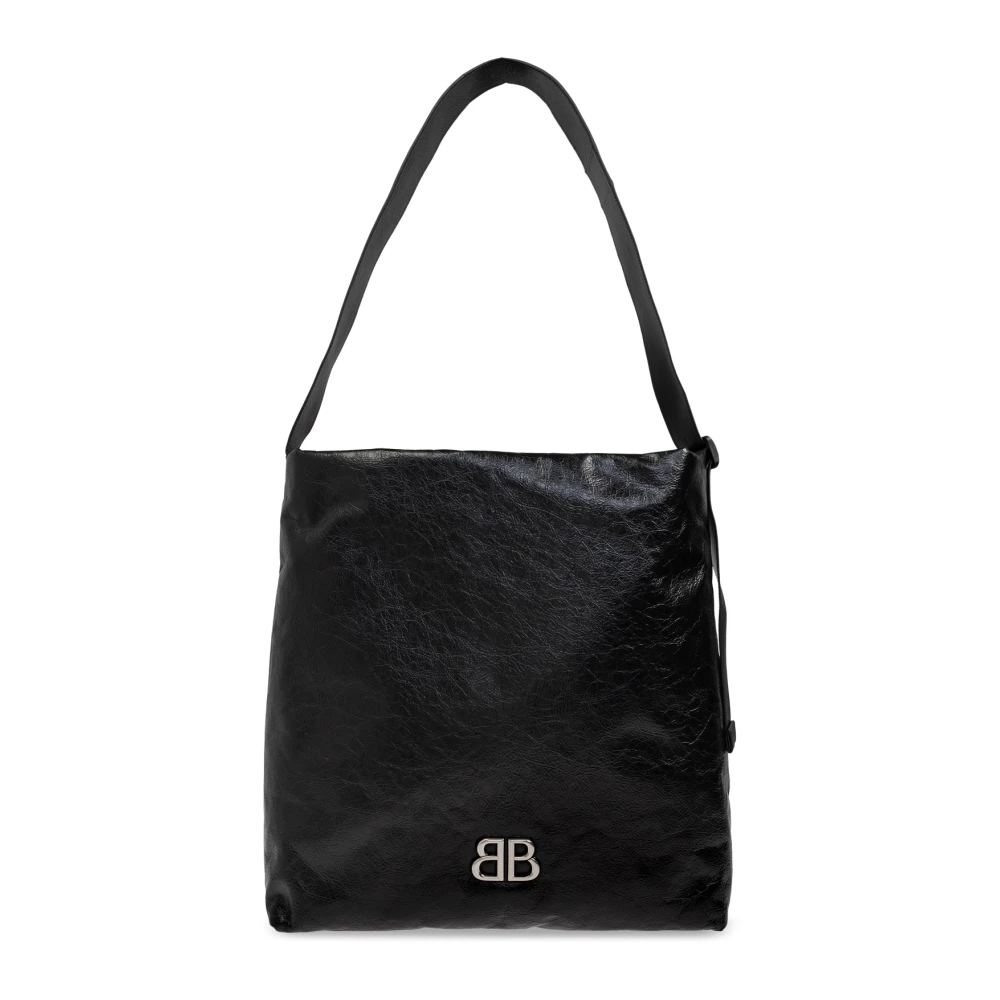 Balenciaga Schoudertas Monaco Groot Black Heren