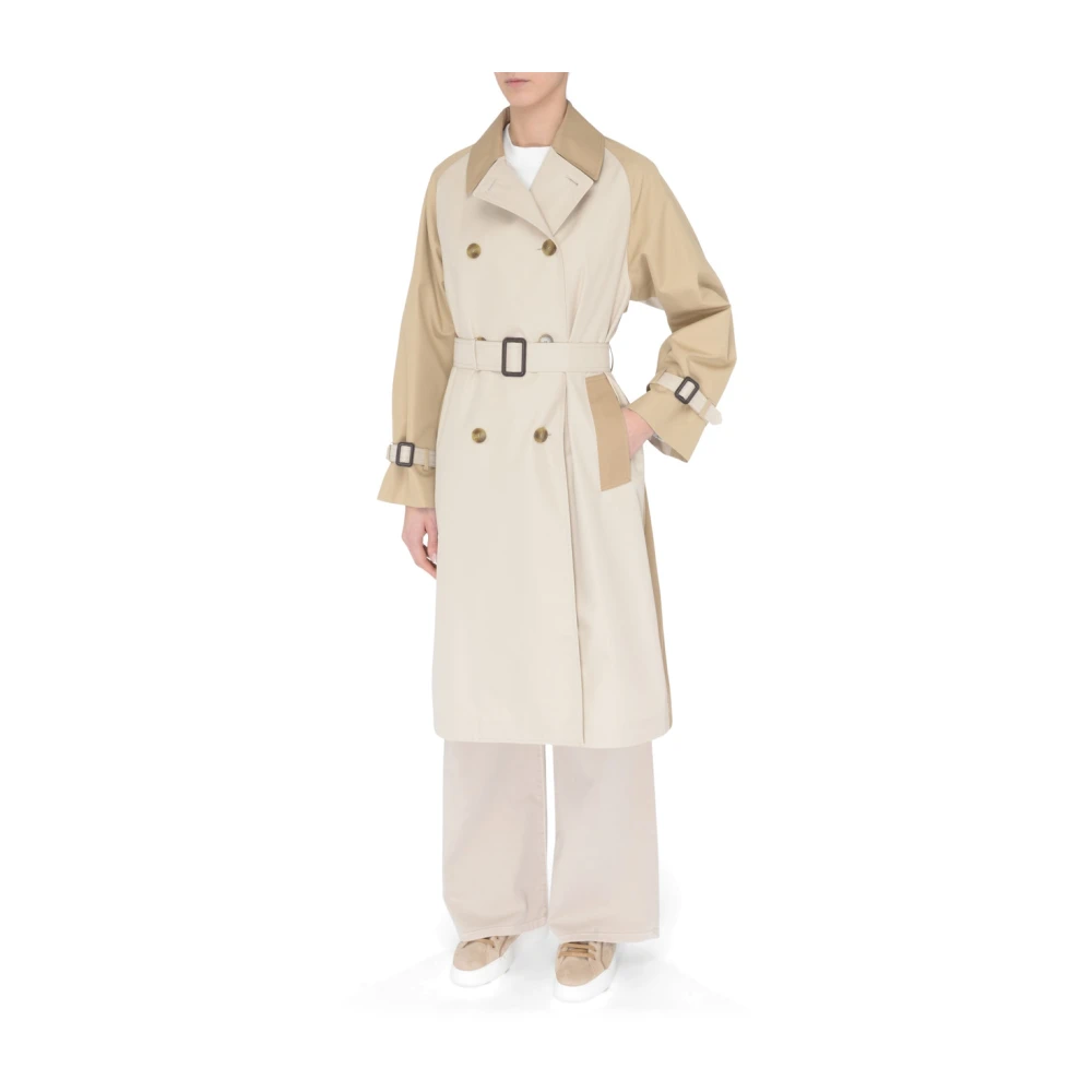 Max Mara Weekend Omkeerbare Katoenen Trenchcoat Beige Dames