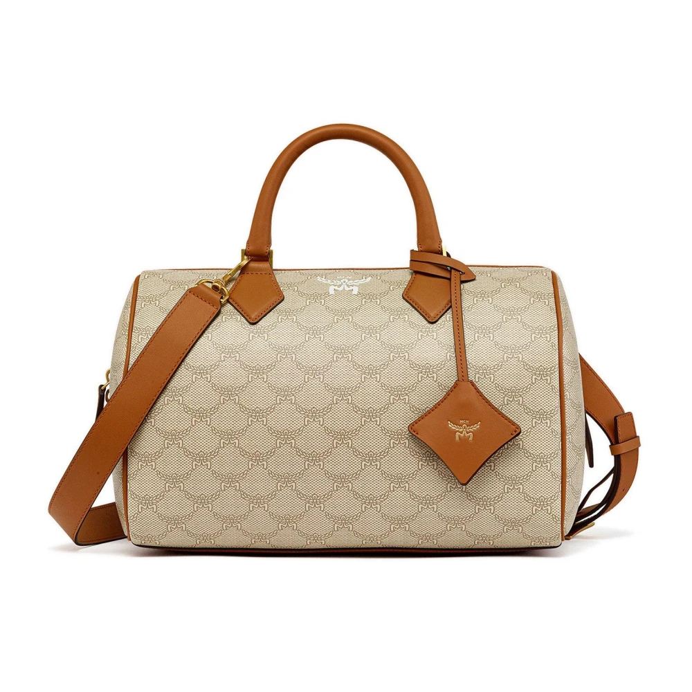 MCM Ella Boston in Lauretos Beige Dames