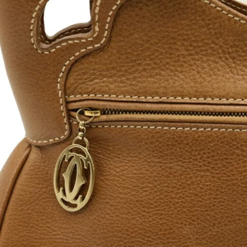 Cartier Vintage Pre-owned Leather handbags Brown Dames