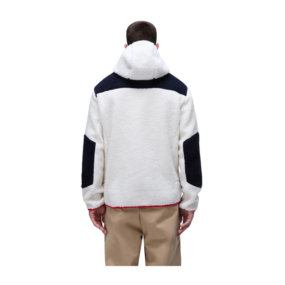 Napapijri Witte Fleece Zip Sweater Yupik Multicolor Heren