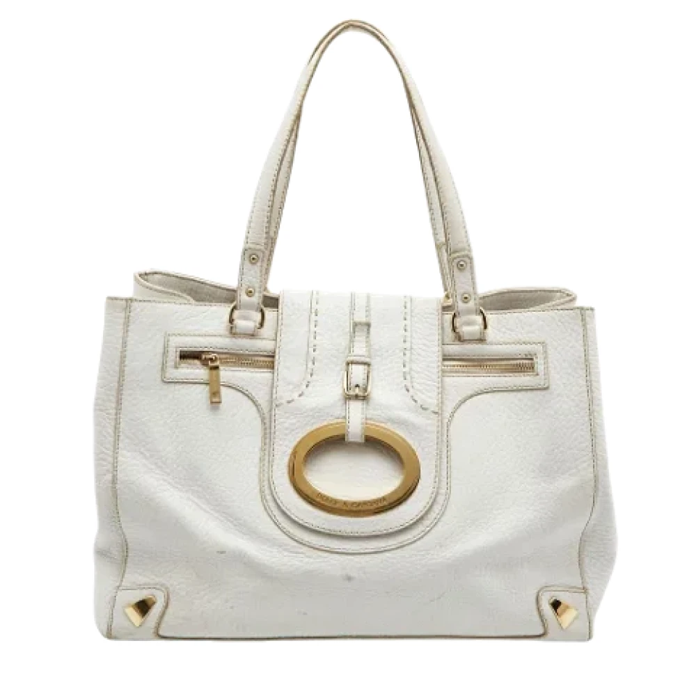 Dolce & Gabbana Pre-owned Leather totes White Dames