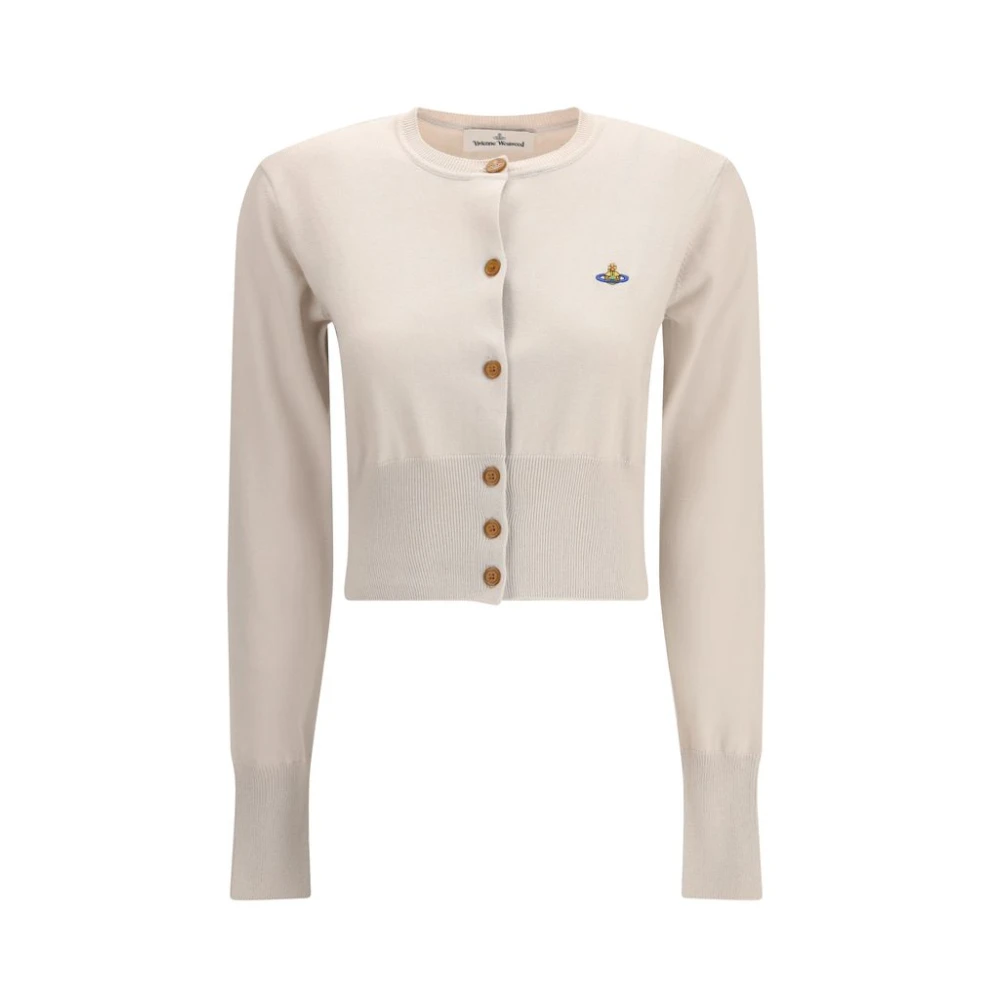 Vivienne Westwood Donna Bianco - Bea Crop Cardigan - Knitwear - S