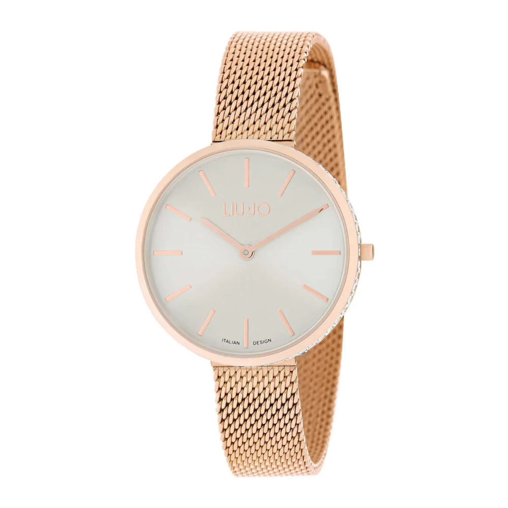 Liu Jo Women's Pink Glamour Globe Gold Rose Watch