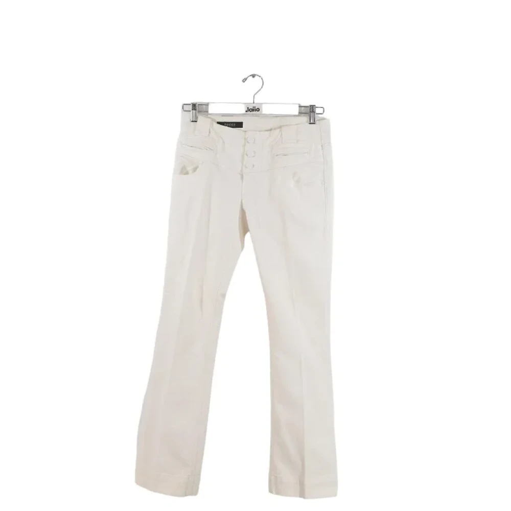 Gucci Vintage Pre-owned Cotton jeans White Dames