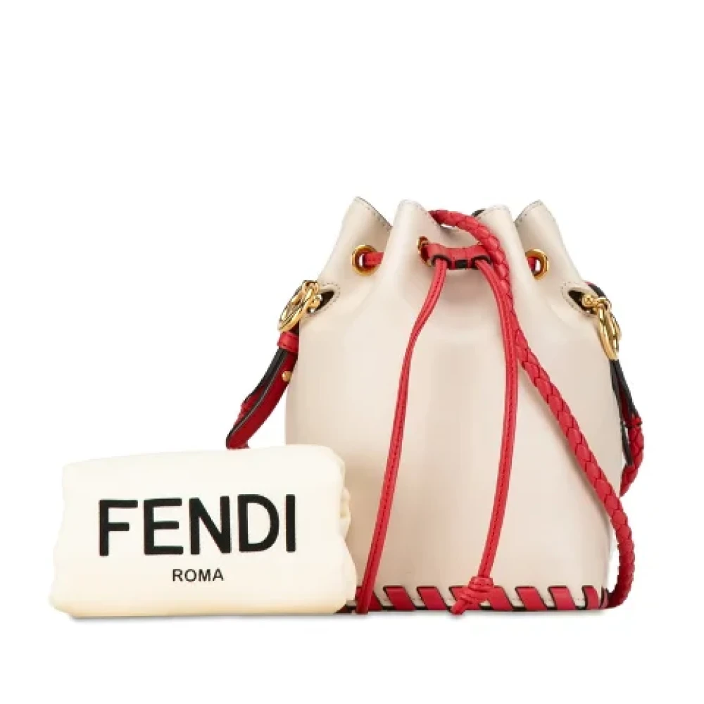 Fendi Vintage Pre-owned Leather handbags Beige Dames