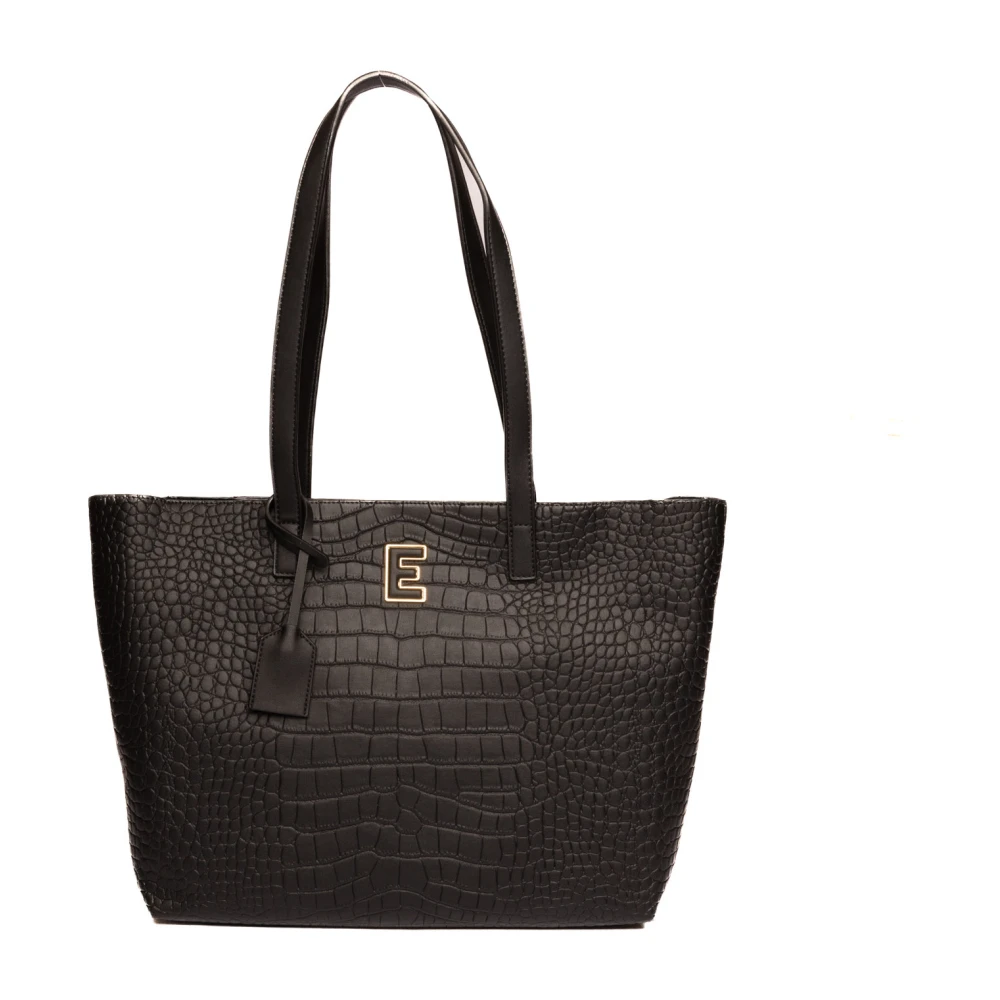 Ermanno Scervino Women's Black Stylish Horizontal Tote Bag - Shopping Bags - One Size - Bags
