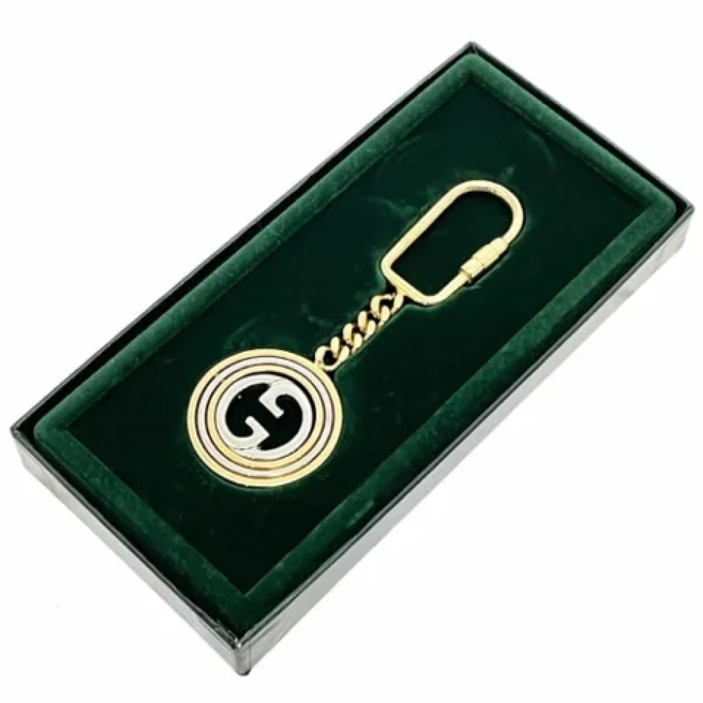 Gucci Vintage Pre-owned Metal key-holders Yellow Unisex