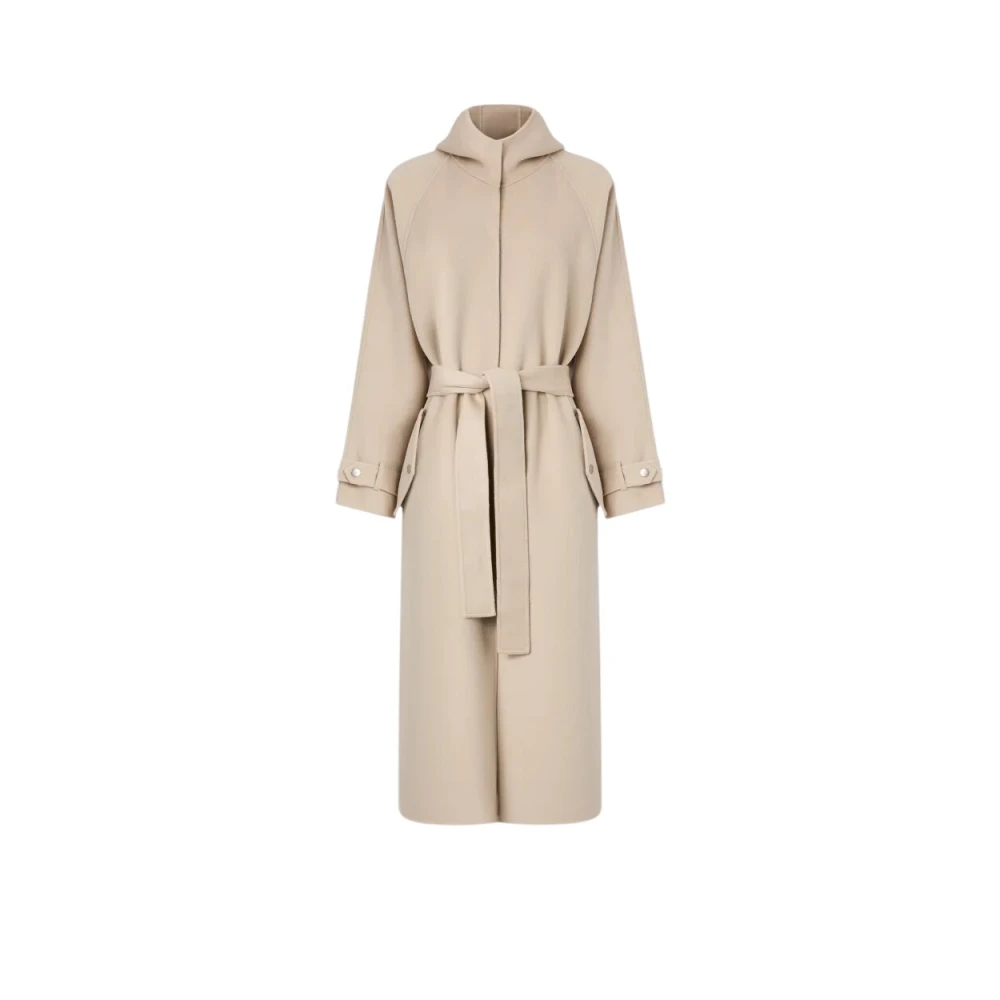 Pinko Women's Beige Cartoccio Coat - Belted Coats - Xs - Coats