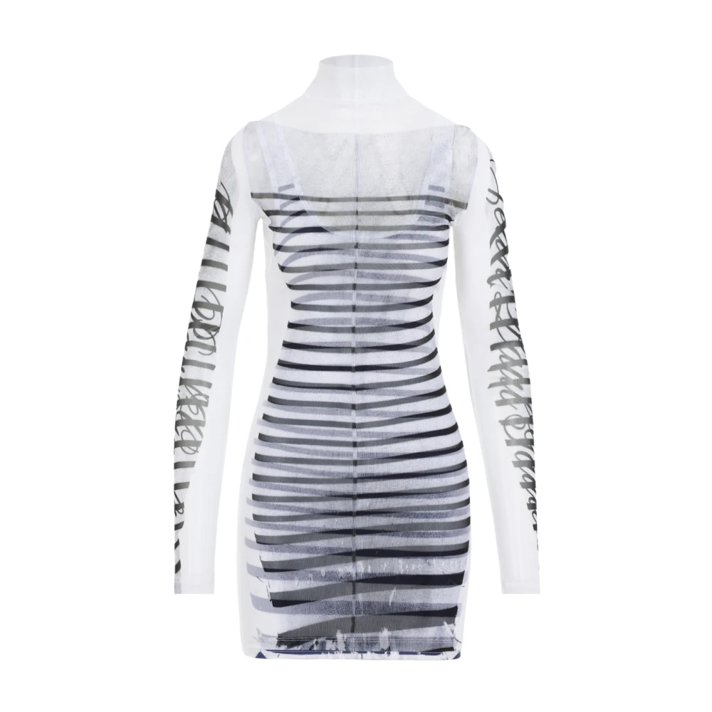 Jean Paul Gaultier Verenprint Witte Jurk Aw24 White Dames