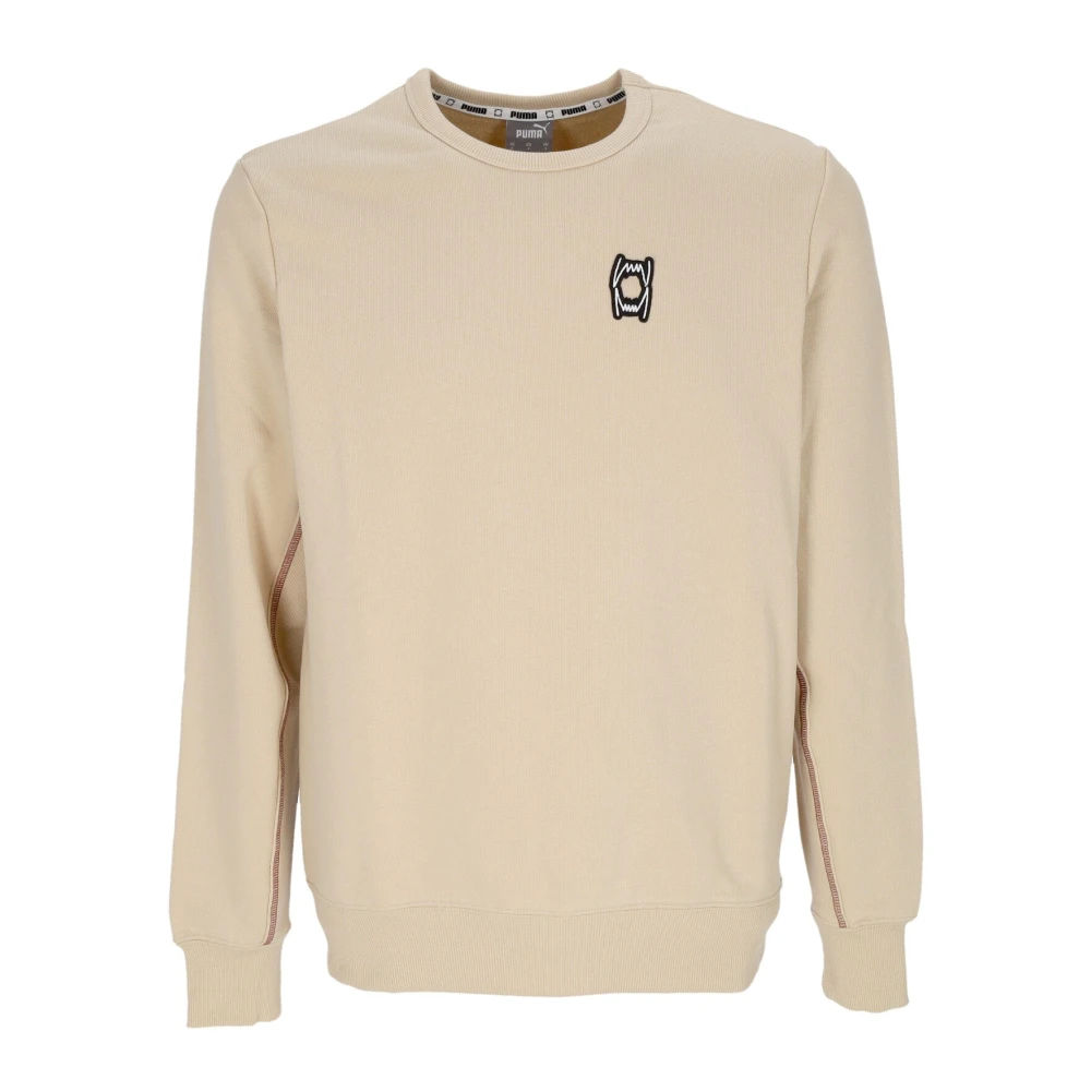 Puma Geborduurde Lichtgewicht Crewneck Sweatshirt Black Heren